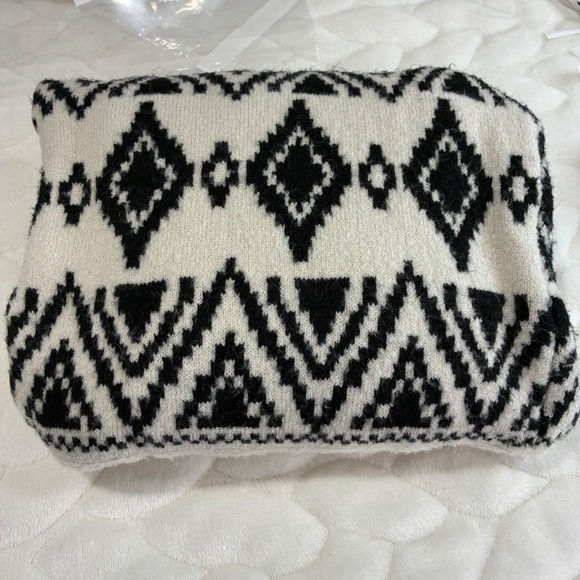 Mason & Belle Womens Cardigan Sweater Small Open‎ Front Aztec Print Cream Black - Picture 8 of 8